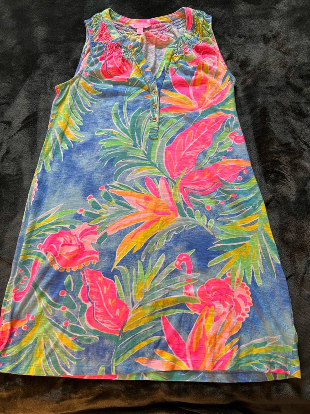 LILLI PULITZER Tropical Floral Sleeveless Shift Dress-perfect condition